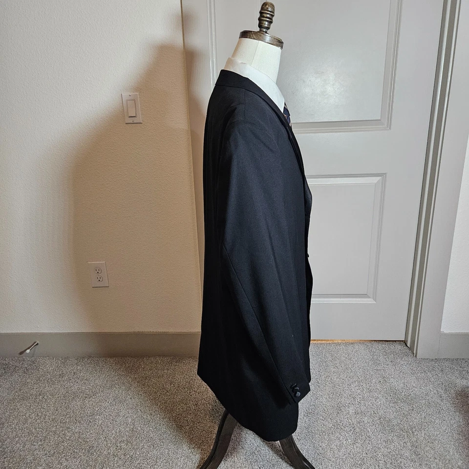 Pantalones de esmoquin Linea Uomo 54L 2 piezas para hombre 50 x 28 lana negros Foto 3 de 4