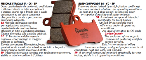 Paire Plaquette de Frein Arrière BREMBO Bimota Bbx Enduro 508 12> - Photo 5/9