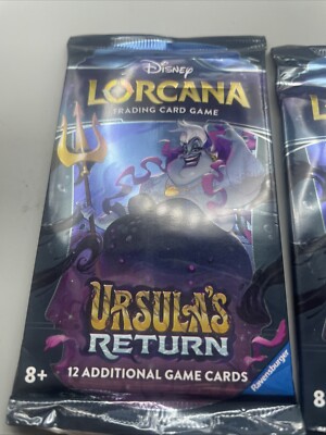 Ursula's Return booster packs from Disney's Lorcana TCG x 3