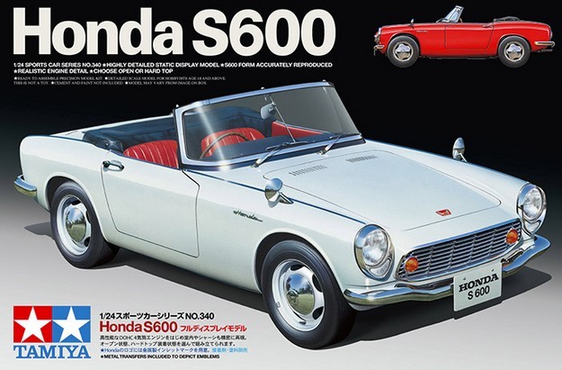 Tamiya 24340 1/24 Scale Model Sport Car Kit Honda S600 Roadster