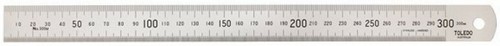FAMOUS TOLEDO 300M 300mm STAINLESS STEEL SINGLE SIDED METRIC RULE - Bild 2 von 2