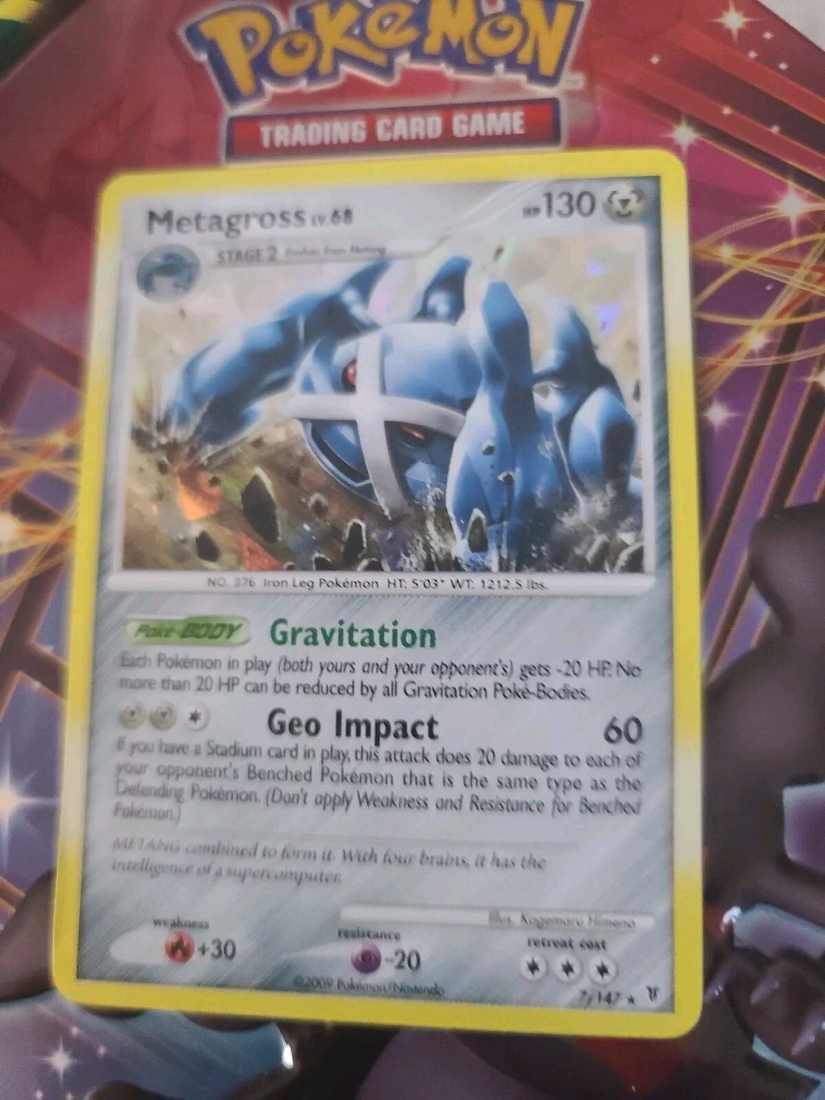 Pokémon TCG Metagross 7/147 Platinum Supreme Victors Cracked Ice Holo Rare LP