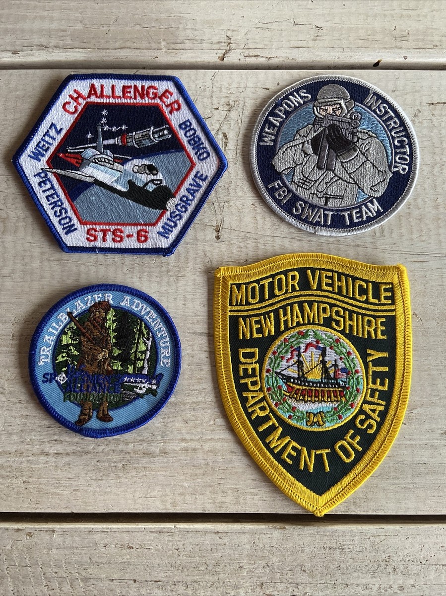 LOT 4 Police NASA Patch Challenger STS-6 FBI Swat Team Motor
