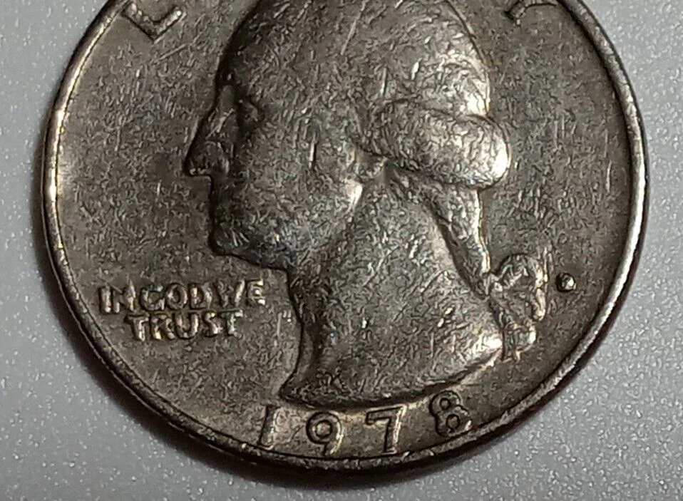 1978 D RARE Washington Quarter ERROR Coin, FILLED D MINT MARK - Image 2 of 4