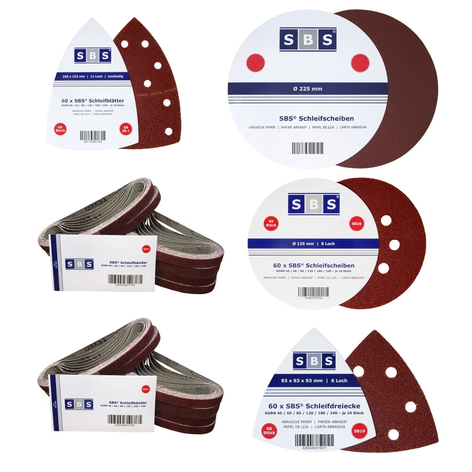 SBS® Klett-Schleifscheiben Delta Exenter Prio Giraffe Band Schleifpapier