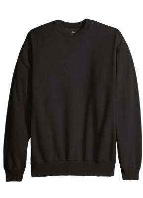 Hanes Men's Ecosmart Fleece Sweatshirt, Black, Size Small NEW