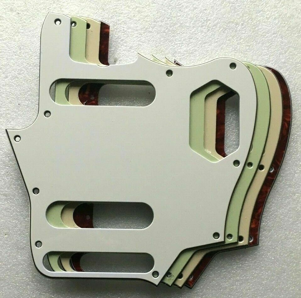 Pickguard Per Chitarra Vintage Jaguar Bianca 3 Strati Si Adatta A - Foto 1