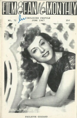 Film Fan Monthly 72 June 1967 Paulette Goddard Claude Rains Perils of Pauline