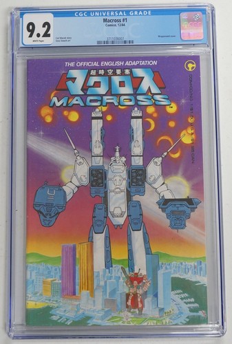 Macross #1 CGC 9.2 - Comico 1984 Robotech official adaptation - white pages - Afbeelding 1 van 3