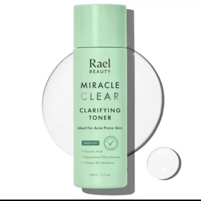 Rael Beauty Miracle Clear Clarifying Toner 5.1 Fl Oz  For Acne Prone Skin NEW