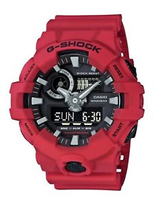 Casio G-Shock Analog/Digital Watch Red Resin GA-700-4A / GA700-4A