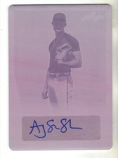 2021 Leaf Metal Draft AJ Smith-Shawver  Rookie Auto #1/1 Magenta Plate Braves