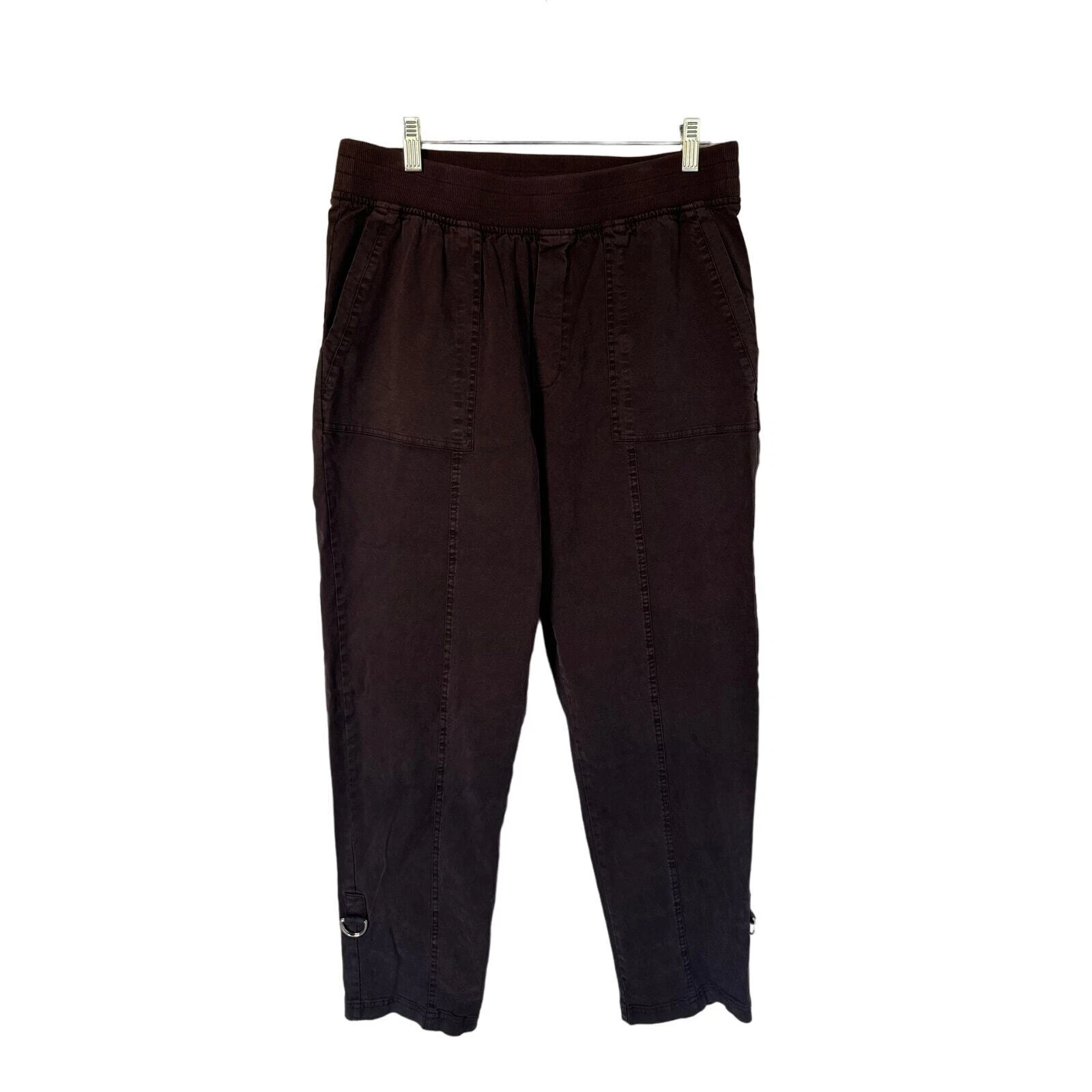 Soft Surroundings Medina Capri Pants Roll Tab Crop Putple Womens Medium