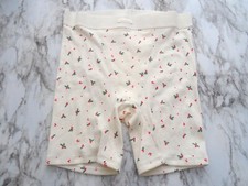 Skims Women's Cotton Rib Boxer Mistletoe Print Panties US Size M