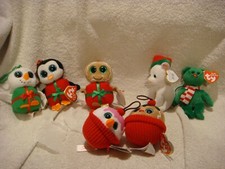 TY Xmas bag clips & tree decs 7 different ones to collect these are retired