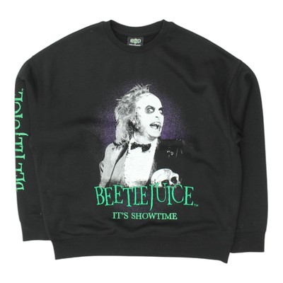 Beetlejuice Herren Schwarz Primark Sweatshirt | Freizeit Film Grafik Pullover Oberteil