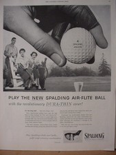 1955 Spalding Golf Ball Air-Flite Dura-Thin Cover Full Pg Vintage Print Ad 10520