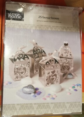 25 Stück GeorgeHome Gastgeschenk Boxen Splitter Luxus Hochzeit Liebe Herz Süßigkeiten Boxen