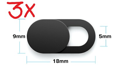 3 x Webcam Abdeckung Kamera Verschluss Privatsphäre für Laptop Kamera Smartphone iPhone