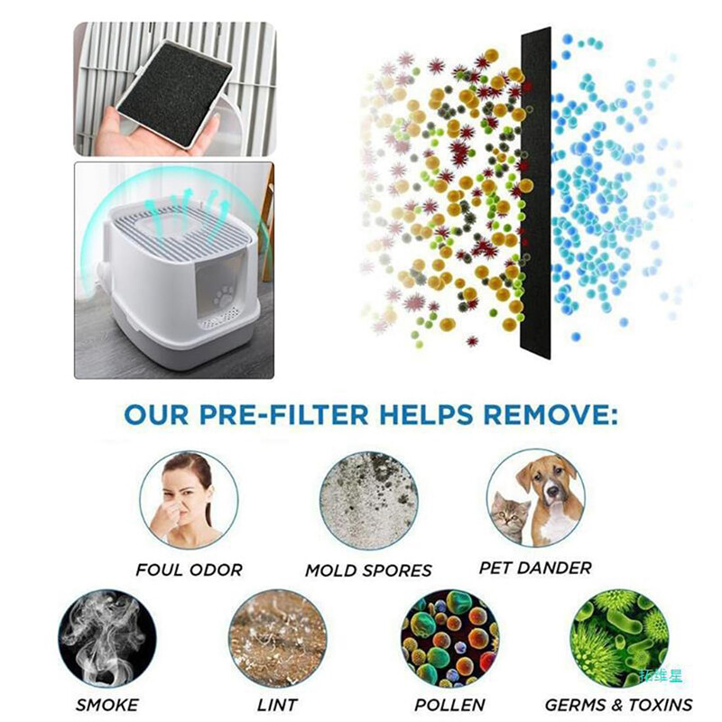 Universal Activated Carbon Foam Sponge Air Filter Sheet Pad 3Pcs/SetBD