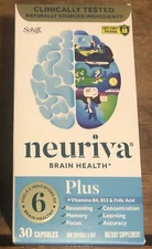 Schiff NEURIVA Plus Brain & Memory & Focus Health 30 Capsules EXP AUG/2027 NEW