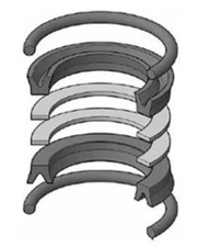 Miller Fluid Power 2-1/2" HV2-KB600-250 (Viton) High Load Piston Seal Kit NEW