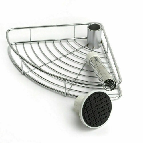 Bathroom Corner Shelf Telescopic Shower Caddy Floor Ceiling 4 Trays Storage UK - Picture 6 of 9