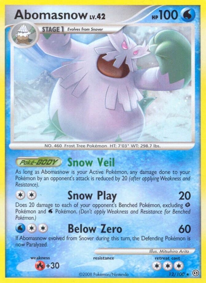 Abomasnow - 12/100 - Rare DMG, English Pokemon Stormfront