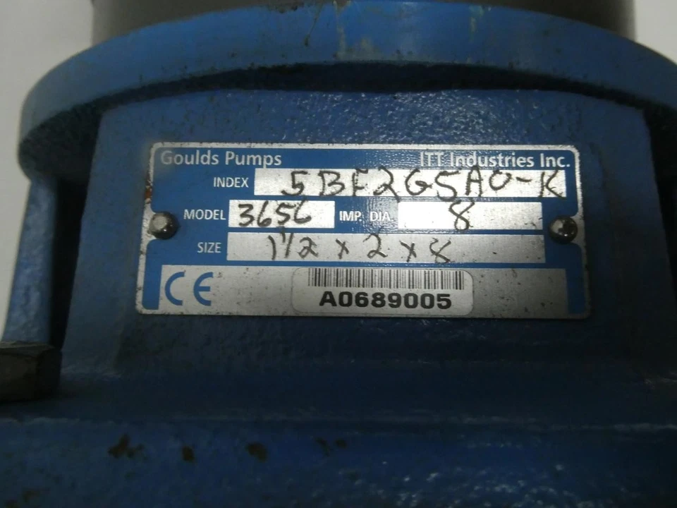 Goulds 3656 Centrifugal Pump 2hp 208-230/460v-ac 1.5x2-8 - Image 4 of 4