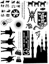 Unmounted Rubber Stamp Plate, Unmounted/Uncut Pink Rubber Stamps