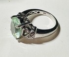 Womens Ring Sterling  Silver .925 Beautiful Spinel Aqua Marked Size 7 3/4 (80 — photo 3