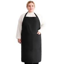 Auidy 6TXD Plus Size Aprons for Women with Pockets Adjustable Blooming Waterp...