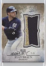 2015 Topps Triple Threads Unity Single Jumbo Relics Gold /9 Ryan Braun q3x