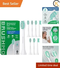 High-Quality 8-Pack Replacement Heads for Philips Sonicare with DuPont Bristles