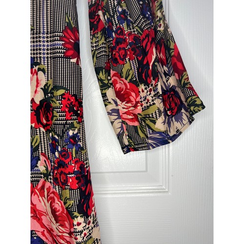 Kidpik Houndstooth Floral Dress sz S 7/8 - Picture 3 of 3