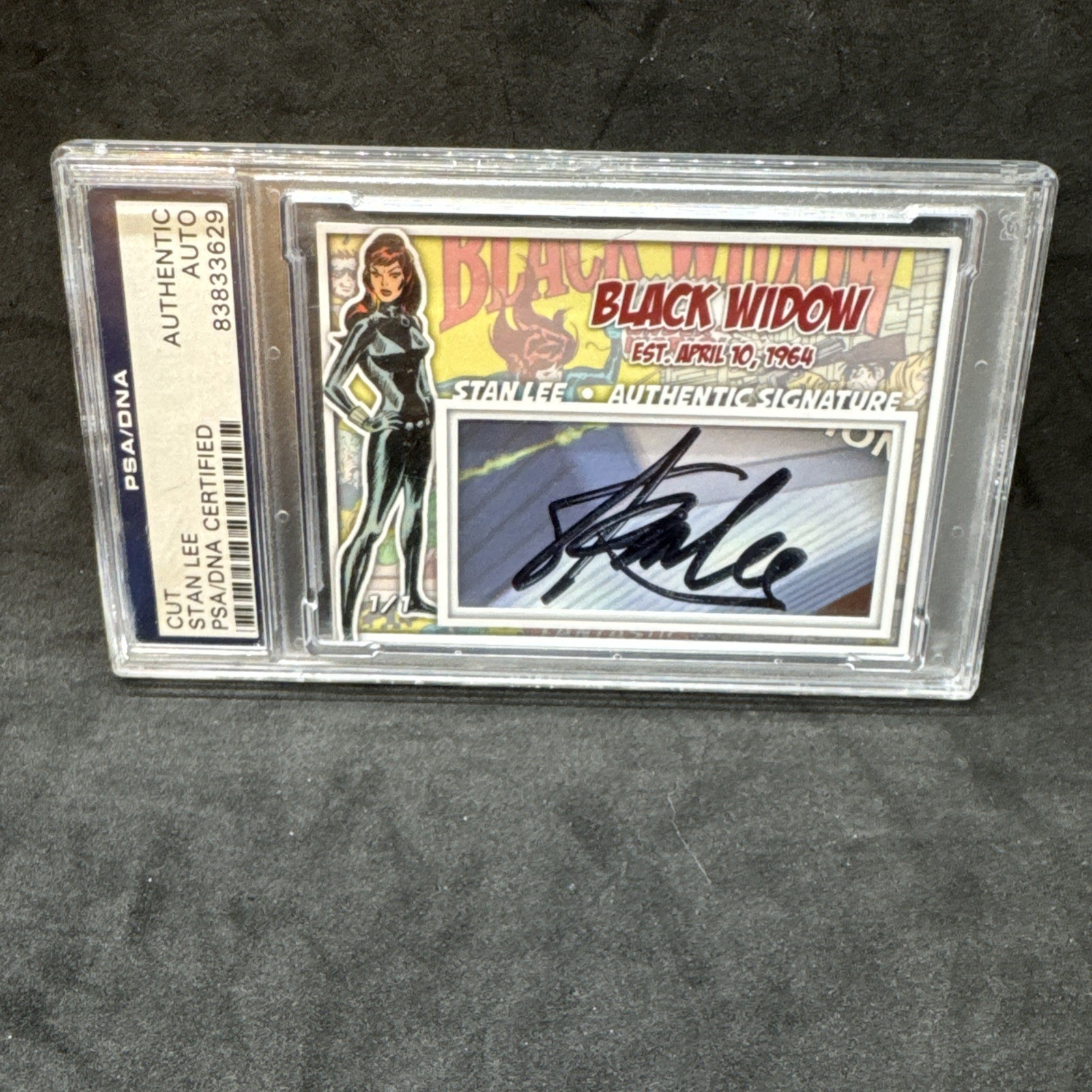 Black Widow 1/1 Stan Lee Cut Autograph card Psa/DNA Certified!!!