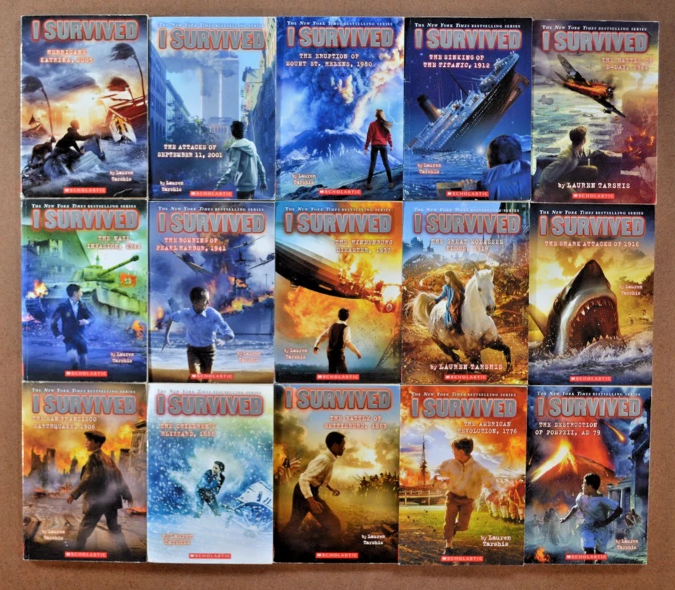 Lot of 15 I SURVIVED Series Chapter Books by Lauren Tarshis Shark Attack 9/11 T1 - Image 1 of 1