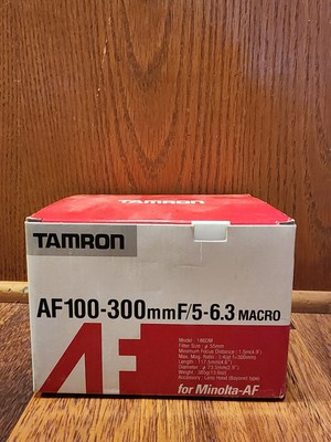 Tamron AF 100-300mm f/5-6.3 Zoom Lens fits Sony A Brand New In Box