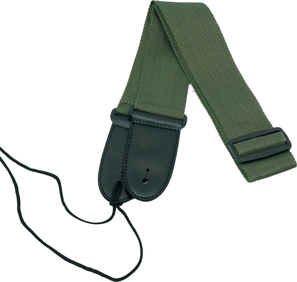 Green webbing GUITAR STRAP! For Electric & Acoustic Guitar from Hobgoblin Music