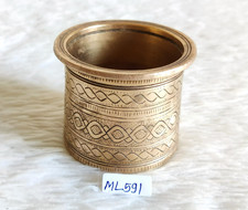 19c Antiker Handgeschnitzter Messing M&ouml;rser Reiche Patina K&uuml;chenware Deko ML591