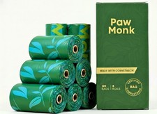 Compostable Dog Poop Bags - 120 Extra Thick, Leakproof, Easy Open Rolls