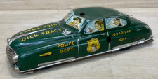 Vintage 1949 Marx Dick Tracy Squad Car No. 1 Tin Litho Wind-Up Police Toy 11