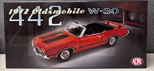 1972 OLDSMOBILE 442 W-30 CONVERTIBLE ORANGE 1/18 DIECAST CAR ACME A1805624