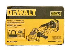 DEWALT DCG412P2 20V MAX 4-1/2-Inch Lithium-Ion Cordless Angle Grinder Tool Kit