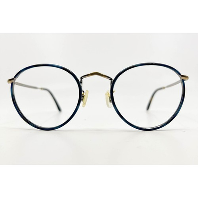#ad #ad Giorgio Armani AR 112M J 3247 Round Metal Eyeglasses Frame Blue Gold 49 22 145 $59.99
