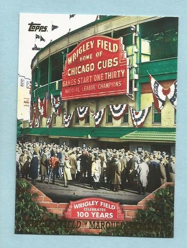 2016 Topps Baseball 100 Years Chicago Cubs Wrigley Marquee Installed WRIG-14