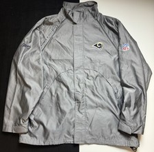 St Louis Rams Silver Rebook Jacket. NFL Team Apparel On Field Size XL 00 s