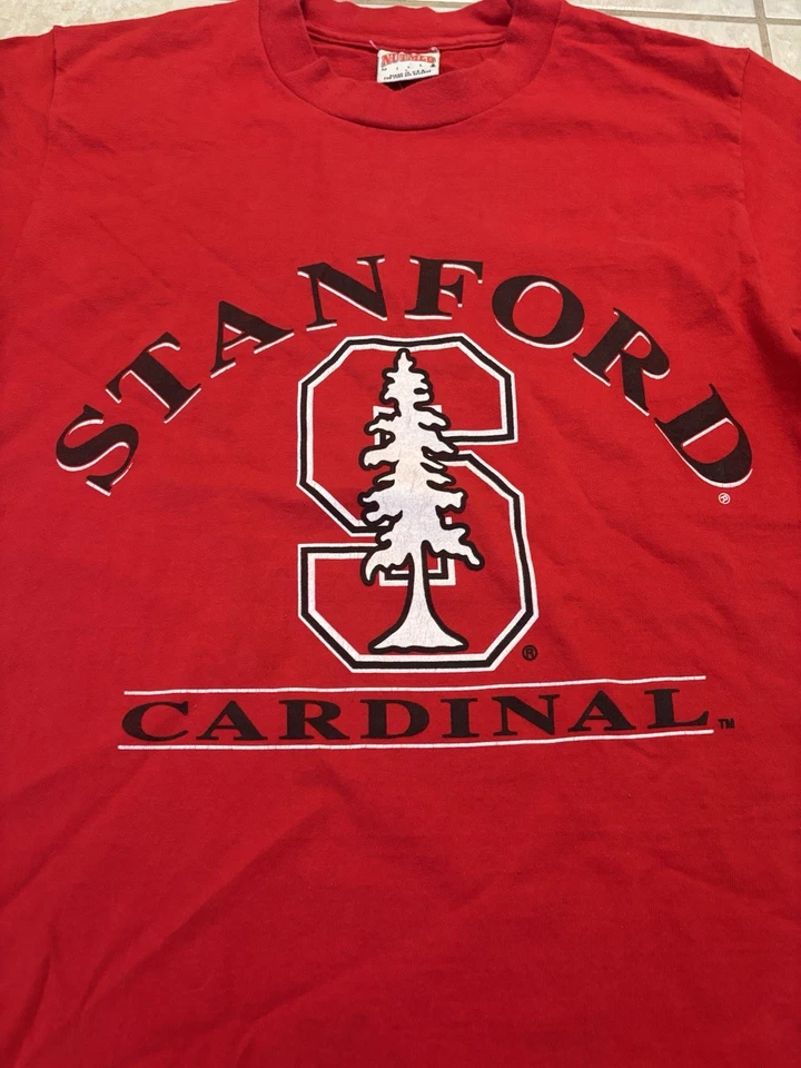 Camiseta De Colección Nutmeg Mills Stanford Cardinals Para Hombre Grande Roja Cuello Redondo Hecha en EE. UU. Foto 2 de 4