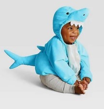 Baby Shark Halloween Costume Pullover Top 12-18M Months Hyde  EEK Plush Blue