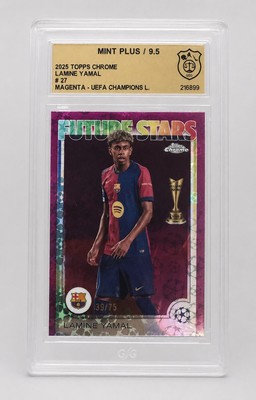 Topps Chrome 2025 Lamine Yamal Future Stars Magenta numbered 39/75 #27 GSG 9.5